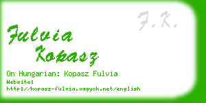 fulvia kopasz business card